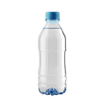 a plastic bottle of water on a transparent background png