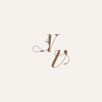 initial monogram logo wedding concept design ideas NV Luxury and Elegant letter vector