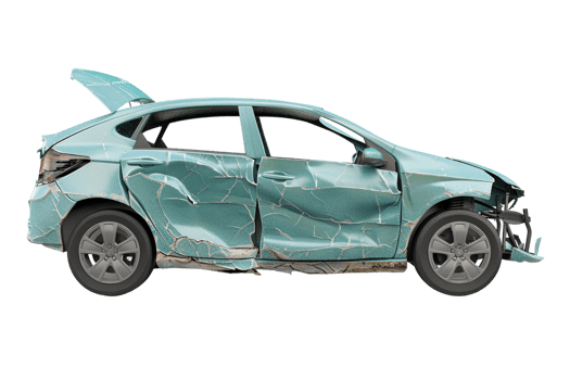 Dented Car on transparent Background png