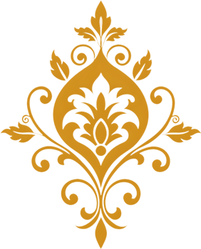 Vibrant Damask Wildflower Swirls Baroque Clipart. AI-generated. png