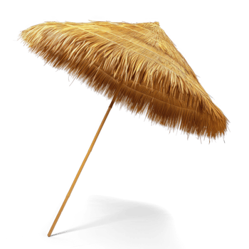 a straw umbrella on transparent background png