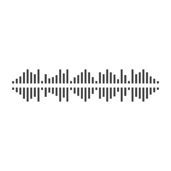 good music sound wave logo illustration vector