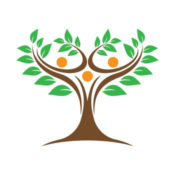 a very shady family tree logo design vector