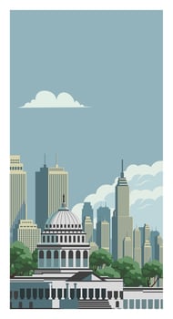 Washington DC background illustration vector
