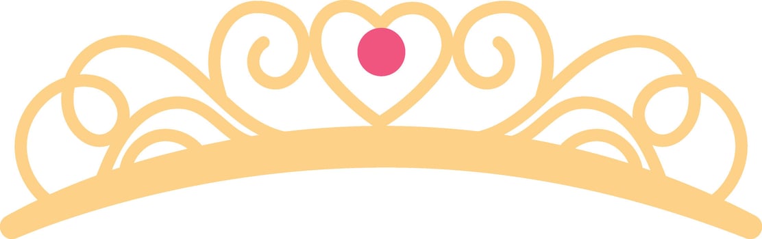 Illustration of Golden Crown. Icon in Flat Style. vector
