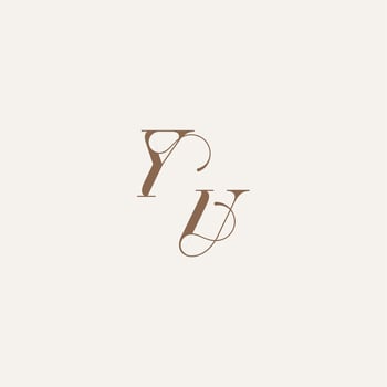 YU letter wedding concept design ideas Luxury and Elegant initial monogram logo vector