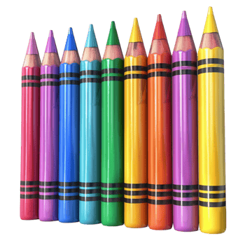 Group of Colored Pencils on Transparent background AI-Generative png