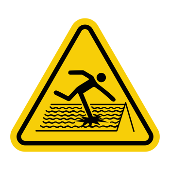 Fragile roof sign. Fragile roof that cannot be stepped on. Use safety belts and other protective equipment. Safety workers, visitors and accident prevention. Warning yellow triangular road sign. png