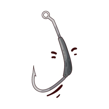 Illustration of fishing hook vector