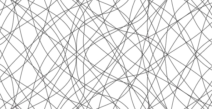 Abstract line doodle pattern white background vector