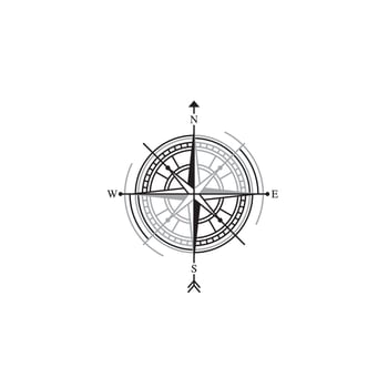 Compass logo or icon design vector