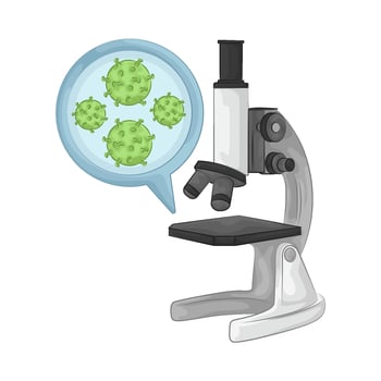 Illustration of microscope vector