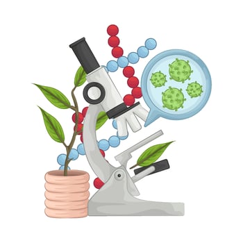 Illustration of microscope vector