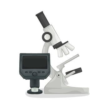 Illustration of microscope vector