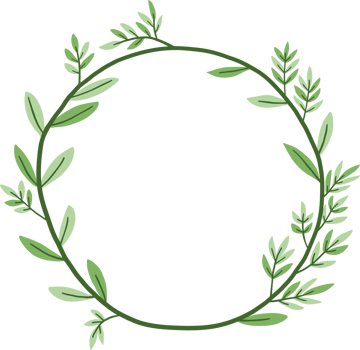 Wreath of floral and flower illustration. png