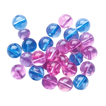 Blue and pink beads on transparent background png