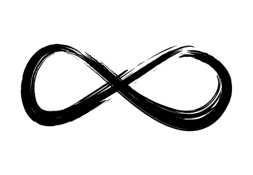 Grunge infinity sign. Symbol freedom eternity or infinity in various contexts. Infinity sign combines deep meaning a unique visual style. Figure 8 with rough edges and texture that imitates wear. png