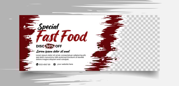 Delicious Fast Food Banner Templates with grunge style vector
