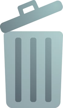 Trash bin recycle rubbish Icon, , flat, gradient, color, illustration, art for design, ui, web, interface vector
