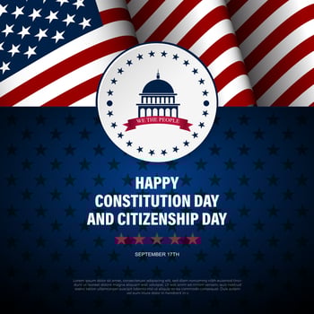 Happy Constitution and citizenship day United States Of America background illustration vector