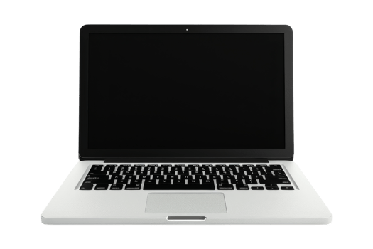 White Laptop Computer Isolated png