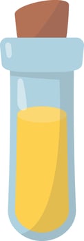 Magic Potion Bottle Isolated on White Background. Illustration in Cartoon Style. vector