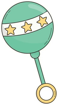 Baby Supplies Icon with Trendy Cartoon Style. Isolated vector