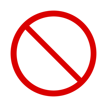 Forbidden sign with a simple and modern design png