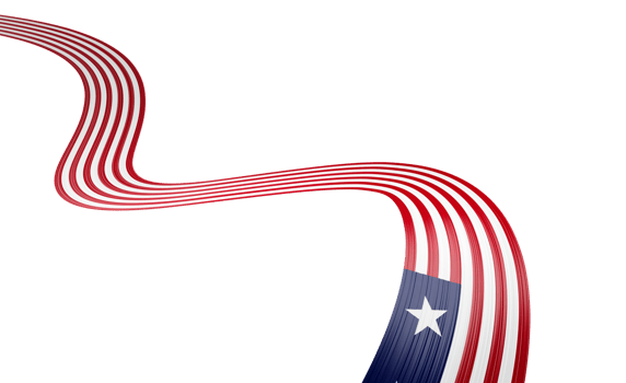 3d Flag Of Liberia 3d Wavy Shiny Liberia Ribbon Flag 3d Illustration png
