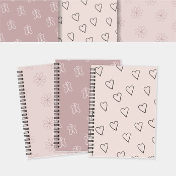 set of pastel color background pattern vector