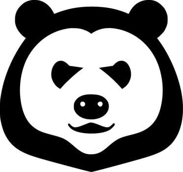 Bear, Black and White illustration vector