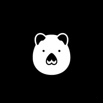 Bear, Minimalist and Simple Silhouette - illustration vector