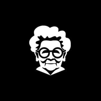Grandma, Minimalist and Simple Silhouette - illustration vector