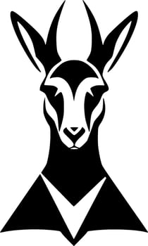 Kangaroo, Minimalist and Simple Silhouette - illustration vector