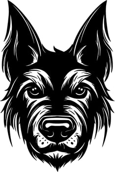 Scottish Terrier, Minimalist and Simple Silhouette - illustration vector