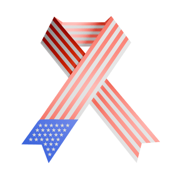 A ribbon in the shape of a country's flag png