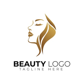 Abstract Woman Beauty Salon Logo Design Template vector