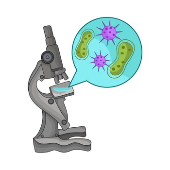 illustration of microscope vector