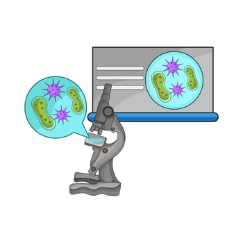illustration of microscope vector