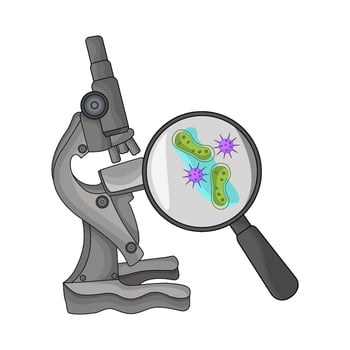 illustration of microscope vector