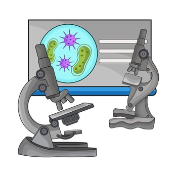 illustration of microscope vector