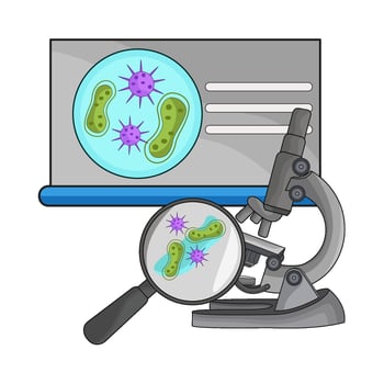 illustration of microscope vector