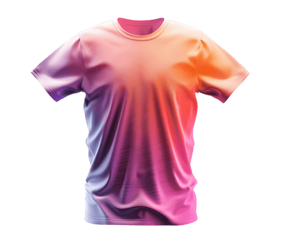 Gradient T-Shirt Mockup. Isolated on transparent background png