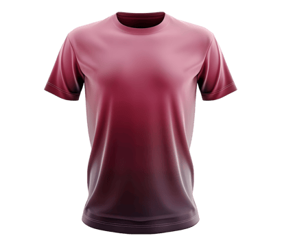 Red Gradient T-shirt Mockup. Isolated on transparent background png
