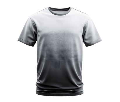 Grey T-shirt Mockup with Abstract Pattern. Isolated on transparent background png