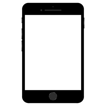 phone with blank screen isolated png
