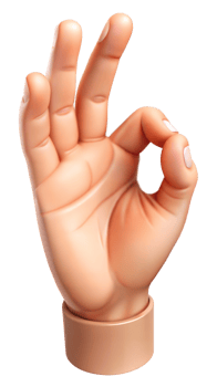 OK Hand Gesture on Transparent Background png