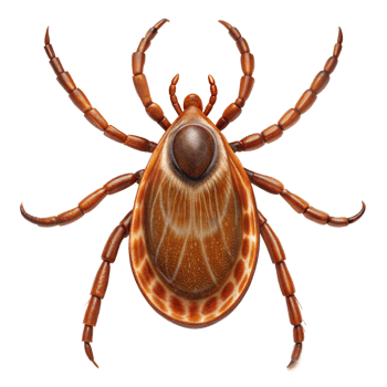 Close-Up of Tick on Transparent Background png