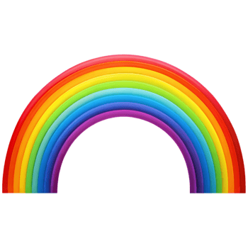 Bright Rainbow on Transparent Background png