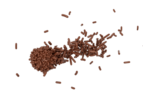 Scattered Brigadeiro Brazilian Dessert Ball Made Of Chocolate Sprinkles or Meises 3D Illustration png